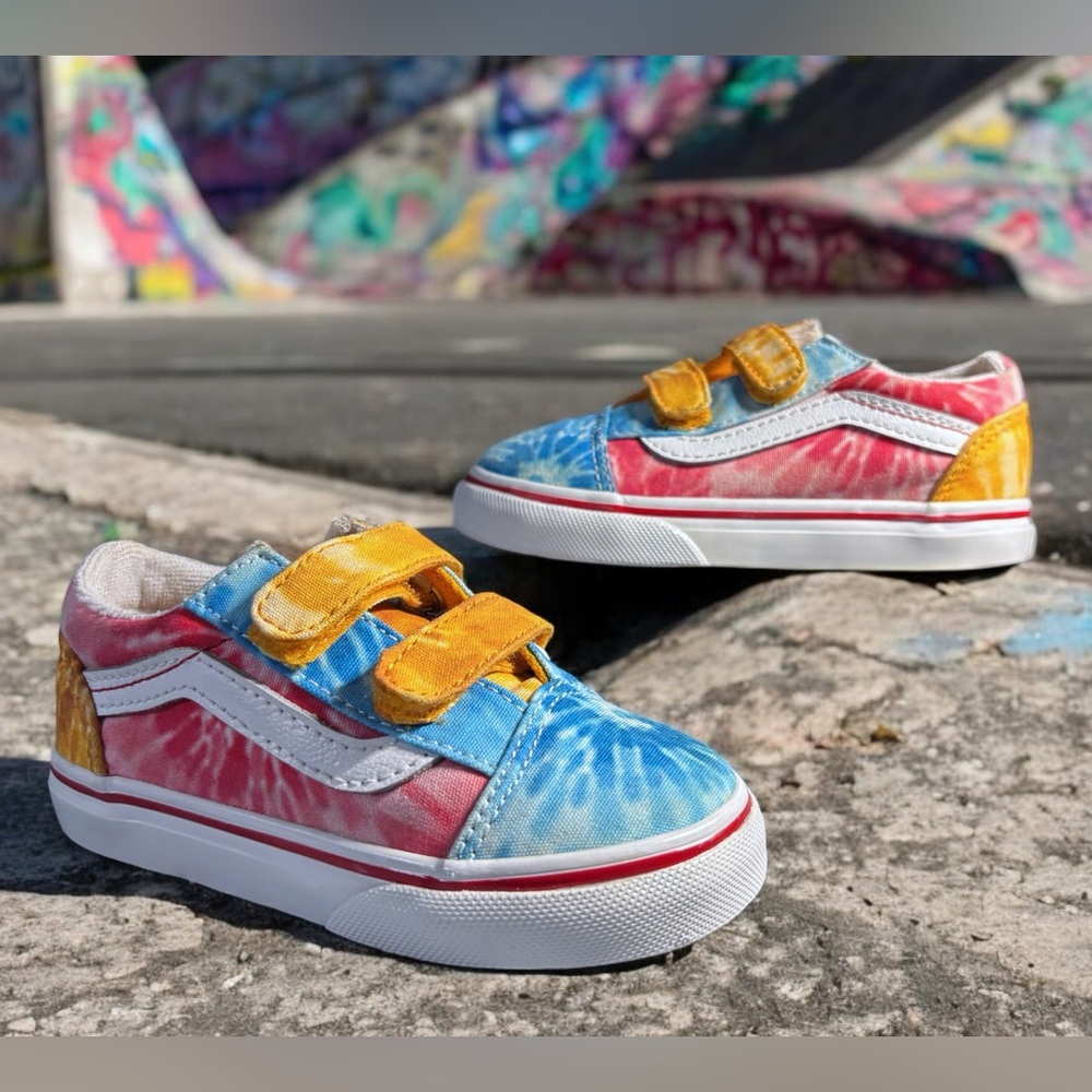Toddler Vans Tie Dye Block Old Skool V T - Size 8